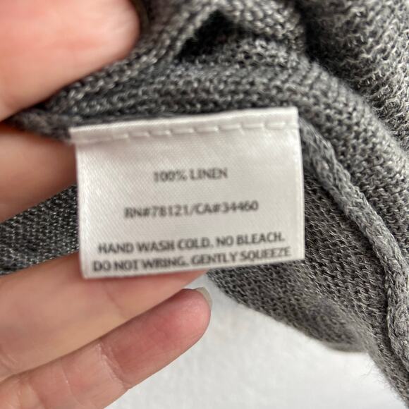 Eileen Fisher Gray Linen Cardigan Size XS - Picture 4 of 4